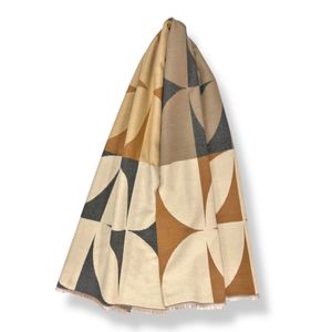 Hovedbilde Retro Abstrakt gr&aring;tt skjerf