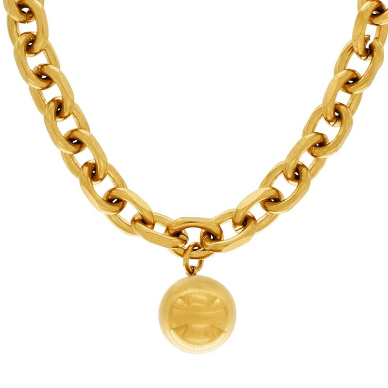 DANSK Chunky Gold Chain Necklace – Gullbelagt halskjede